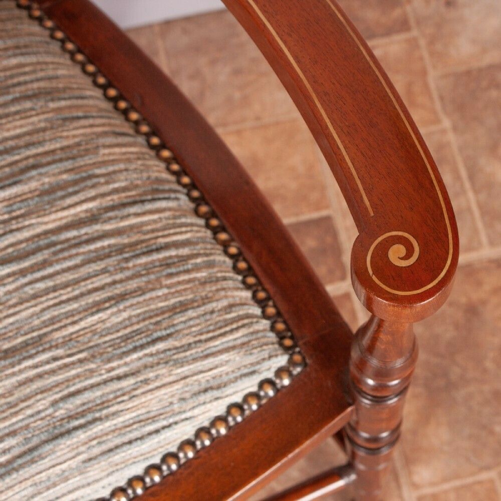 photo for sale Edwardian Inlaid Occasional Elbow Chair