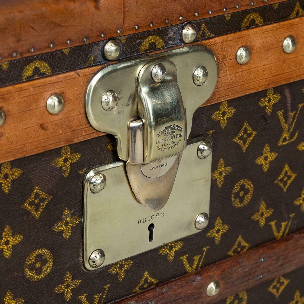 photo vinterior 20th Century Louis Vuitton Trunk In Monogram Canvas, Made In France C.1930