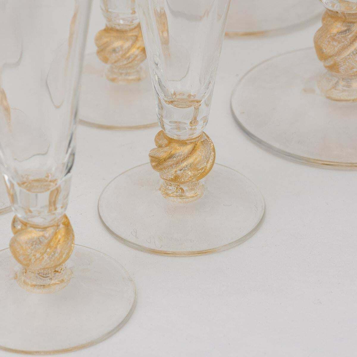 Home Decor 20th Century Italian Set Of 2 Carafes & 12 Glasses By Italo Varisco, Venice photo