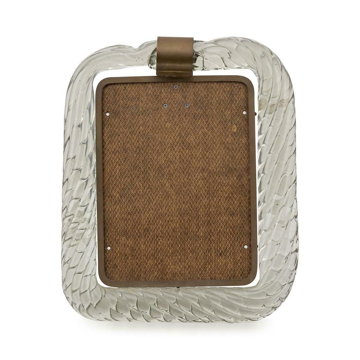 20thc Italian Venetian Glass Photograph Frame, Attributable To Venini C.1950 photo for sale