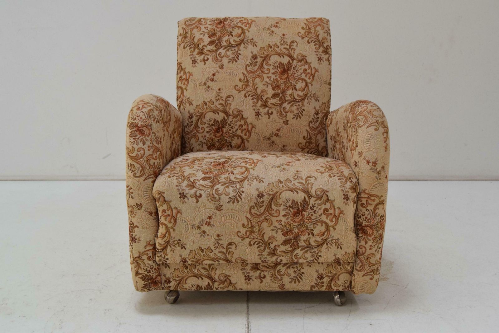 Vintage Designed Armchair With Wheels, Czechoslovakia, 1950s. photo Furniture