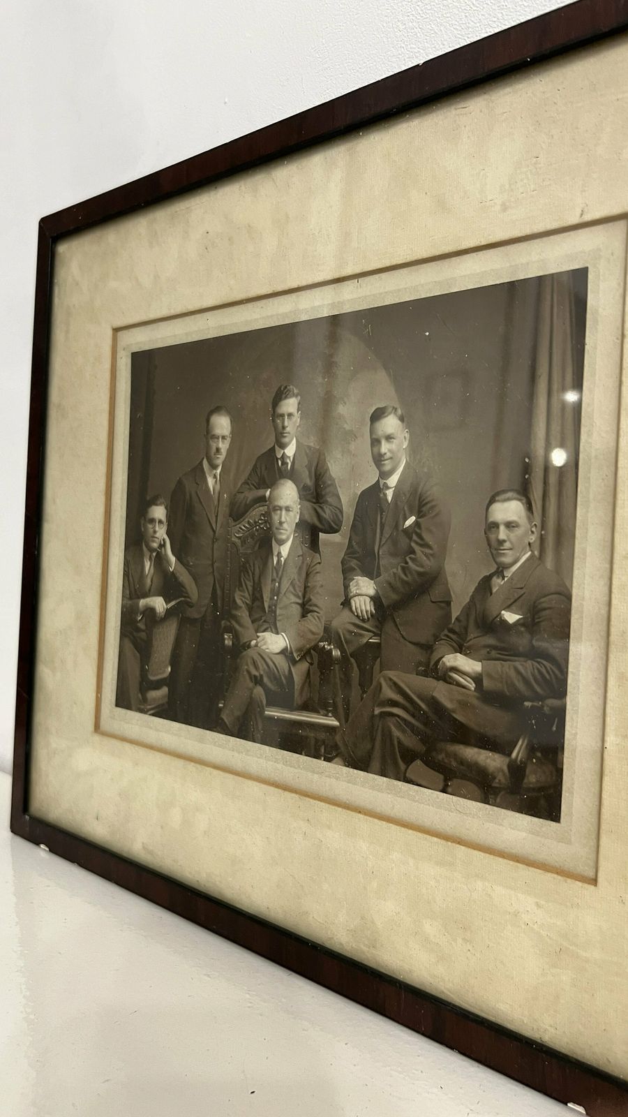 Antique Framed Photograph Of A Group Of Gentlemen photo 59.0