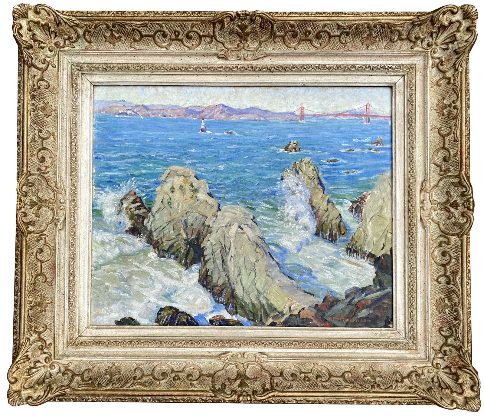 'Golden Gate Bridge, Californian Coast' Door Margaret France Robinson, 1908 – 1985