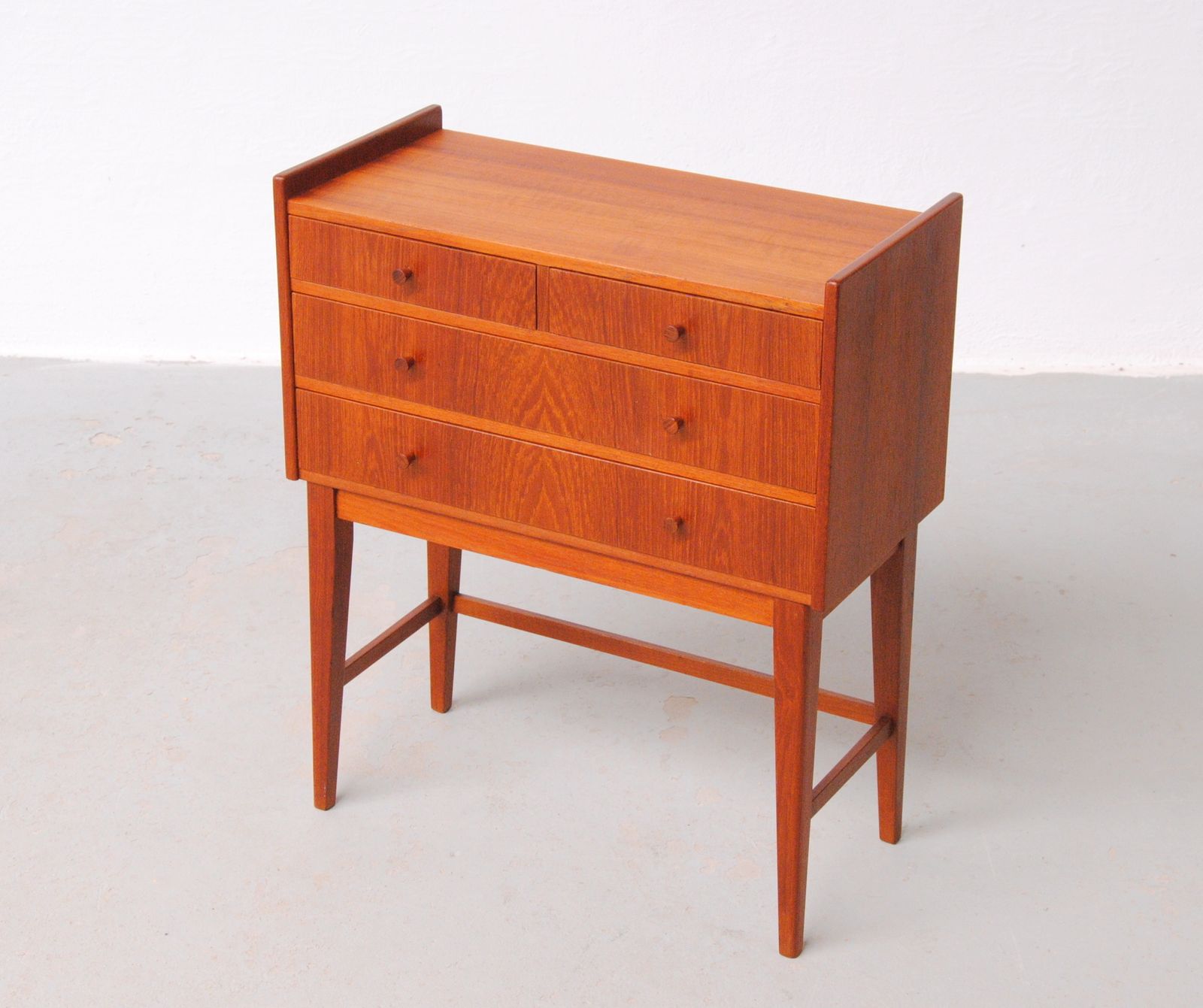1960s Set Of Two Small Fully Restored And Refinished Danish Teak Dressers photo for sale