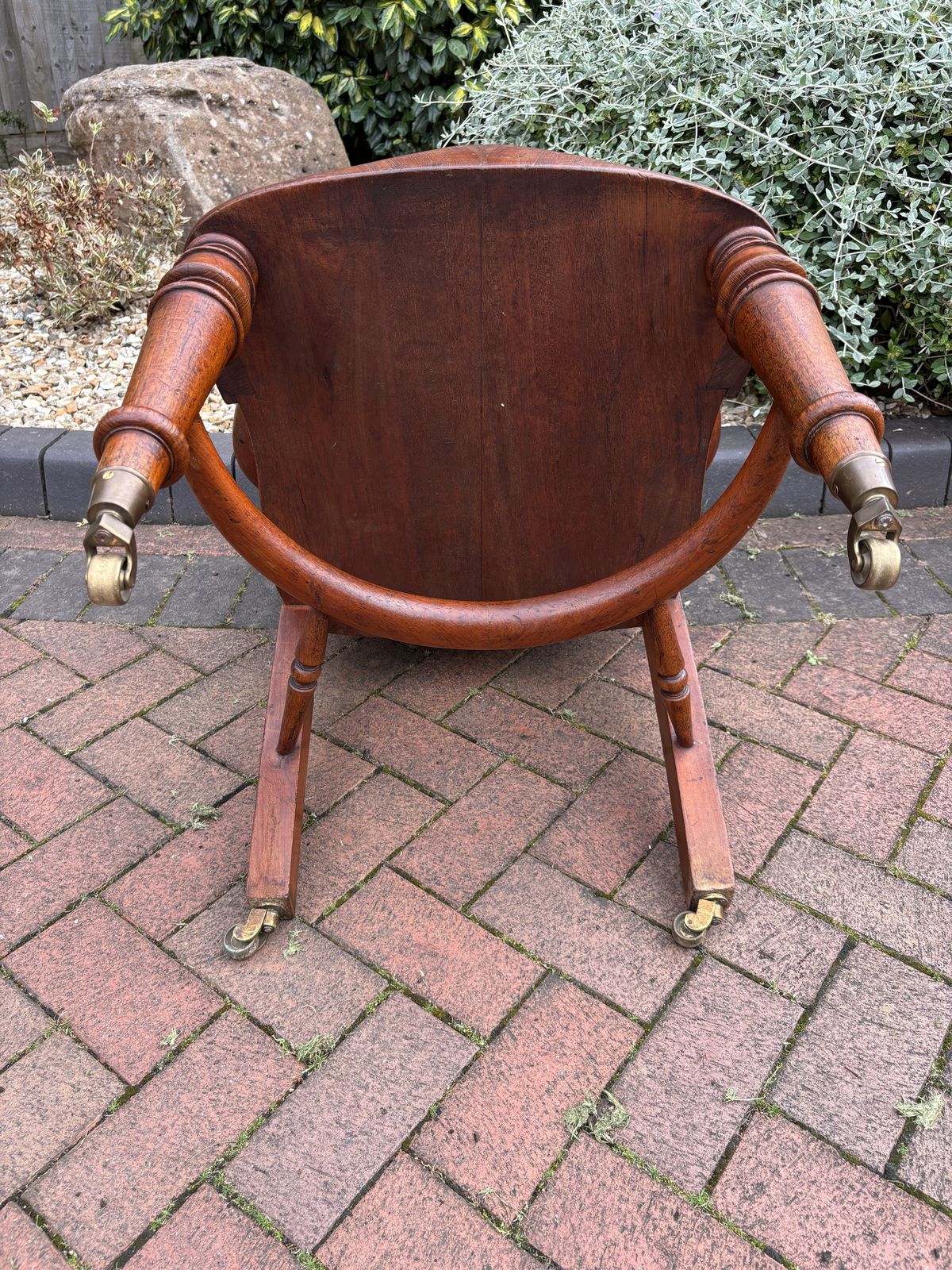 Heals Of London Mahogany Desk Chair C1884 photo vintage