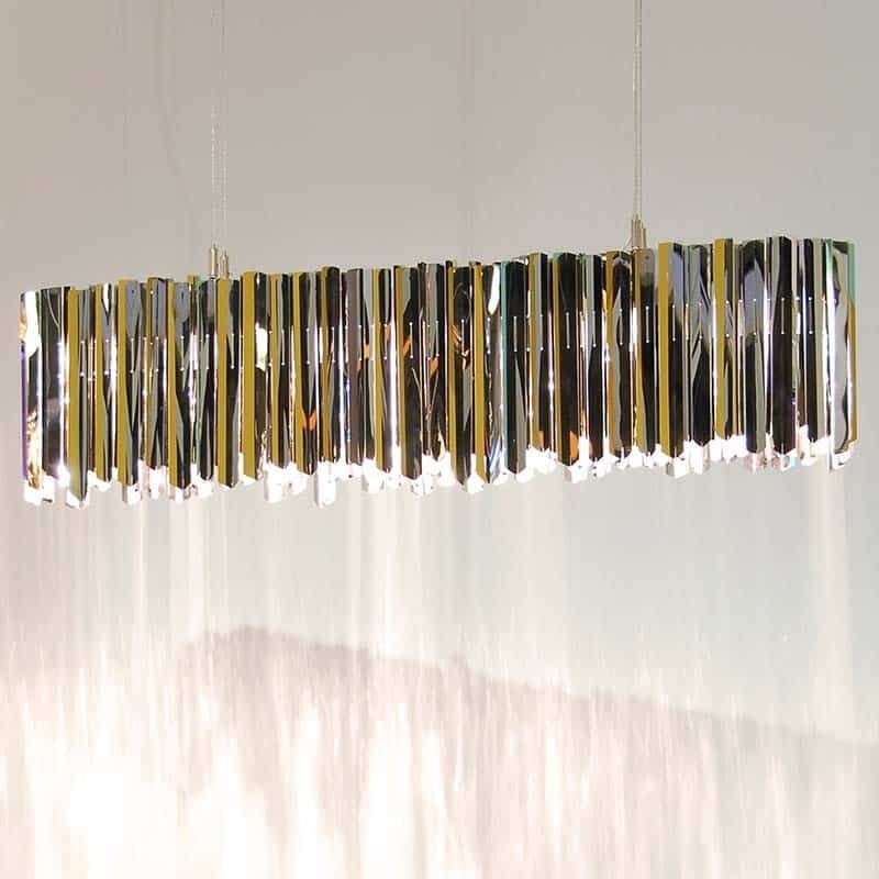 photo furniture Innermost Facet Lozenge Pendant Brass Finish Stainless Steel By Tom Kirk