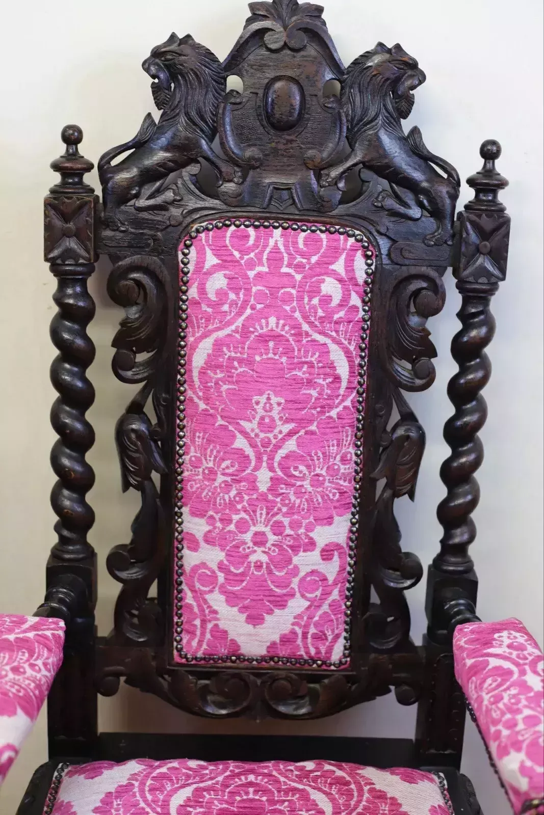 Beautiful Set Of Six Victorian Carved Oak Dining Chairs photo 3200.0