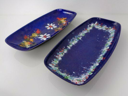 photo vintage Vintage Fischland Enamelled Bowls, 1960s, Set Of 9