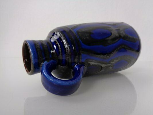 Blue & Black 1534 20 Ceramic Vase From Carstens Tönnieshof, Germany, 1970s photo Home Decor