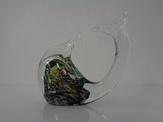 Italian Murano Glass Fish By Fratelli Toso, Italy, 1960s photo vintage