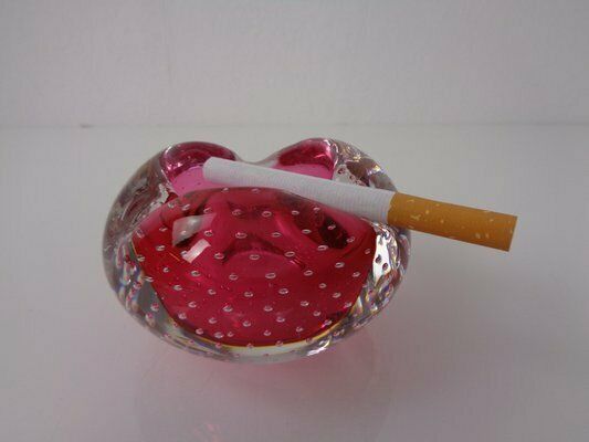 Pink Sommerso Murano Glass Ashtray, Italy, 1960s photo Home Decor