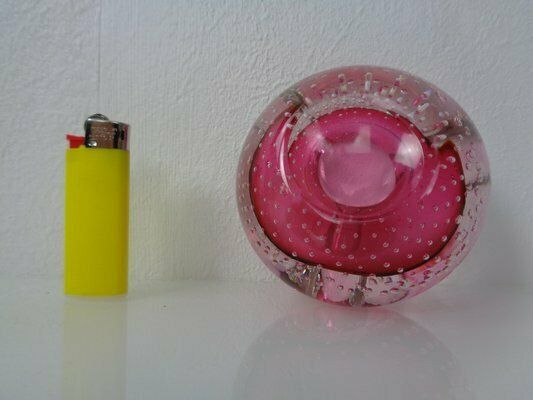 photo buy Pink Sommerso Murano Glass Ashtray, Italy, 1960s