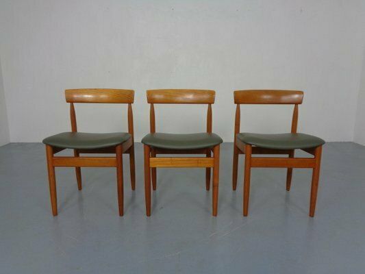Dining Chairs In Teak And Leather By Farsø Stolefabrik, 1960s, Set Of 3