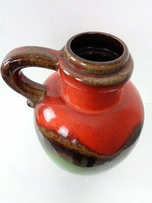 Home Decor Large Glazed Pop Art Lava Ceramic 486 48 Vase From Scheurich, Germany, 1970s photo