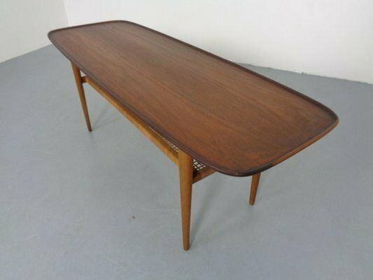 Teak & Oak Coffee Table By Børge Mogensen For Fredericia Stolefabrik, 1950s photo Furniture
