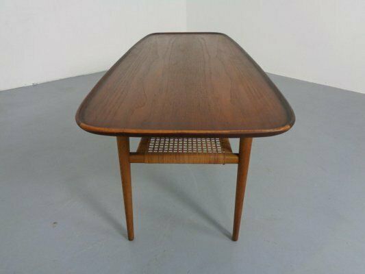 Teak & Oak Coffee Table By Børge Mogensen For Fredericia Stolefabrik, 1950s photo vinterior