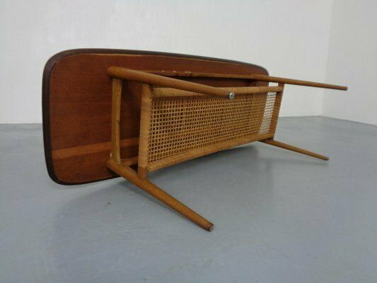 Furniture Teak & Oak Coffee Table By Børge Mogensen For Fredericia Stolefabrik, 1950s photo