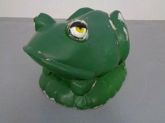 Garden Decor Large Fiberglass Garden Frog, 1960s photo