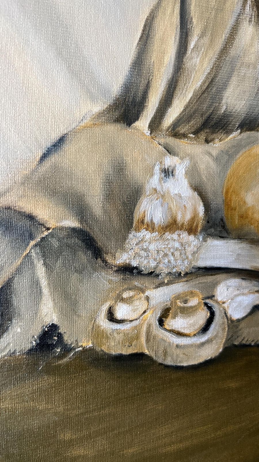 Original Mid Century Still Life Oil Painting By Ray Bennett photo vintage