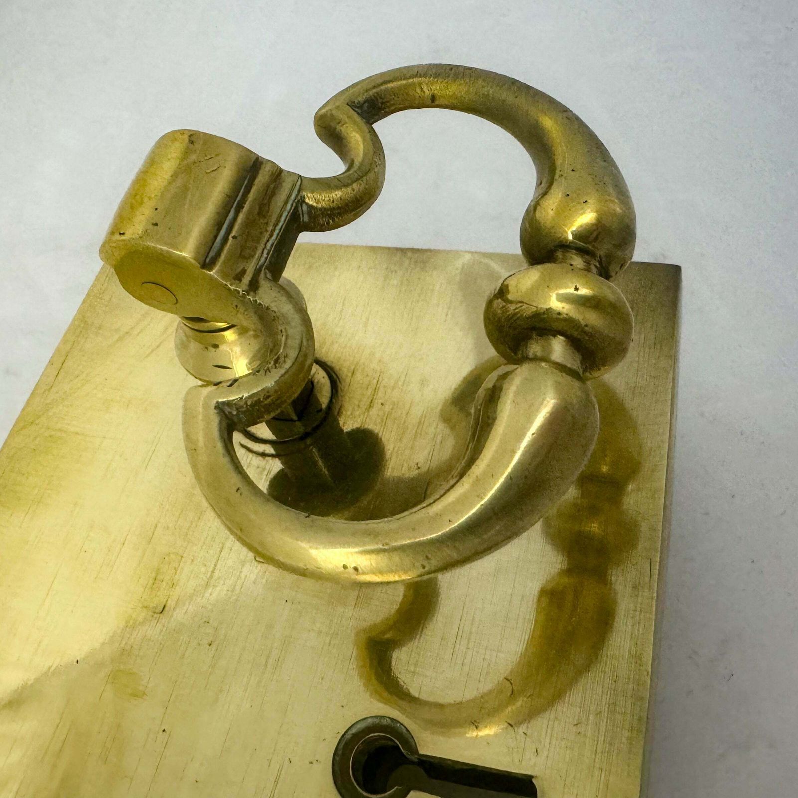 Antique Brass Rim Lock With Dutch Drop Handles photo Home Fixtures