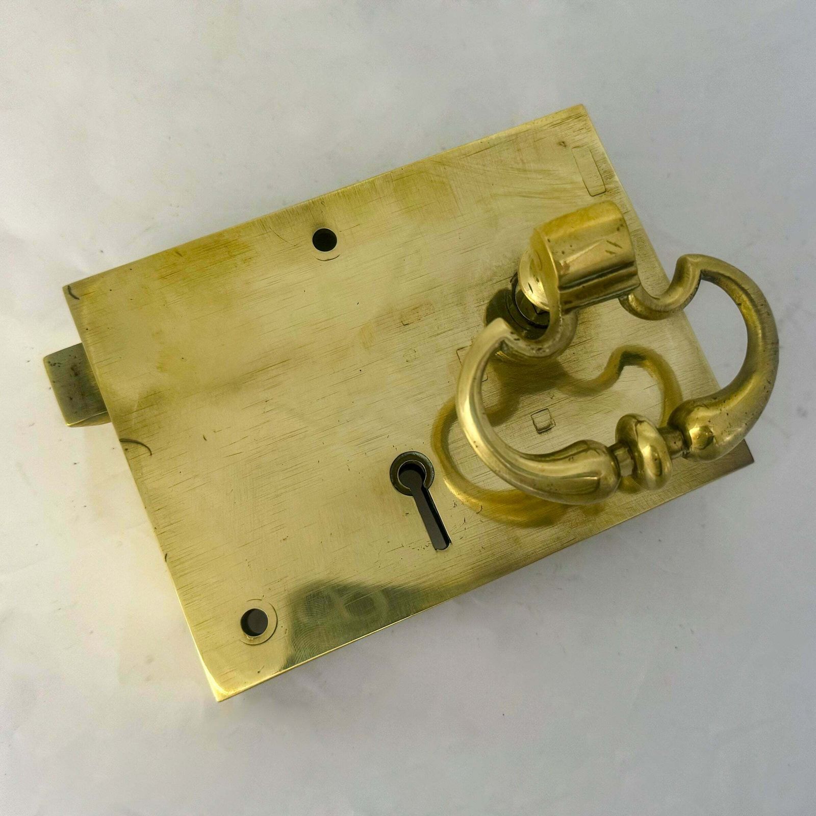 Antique Brass Rim Lock With Dutch Drop Handles photo 300.0