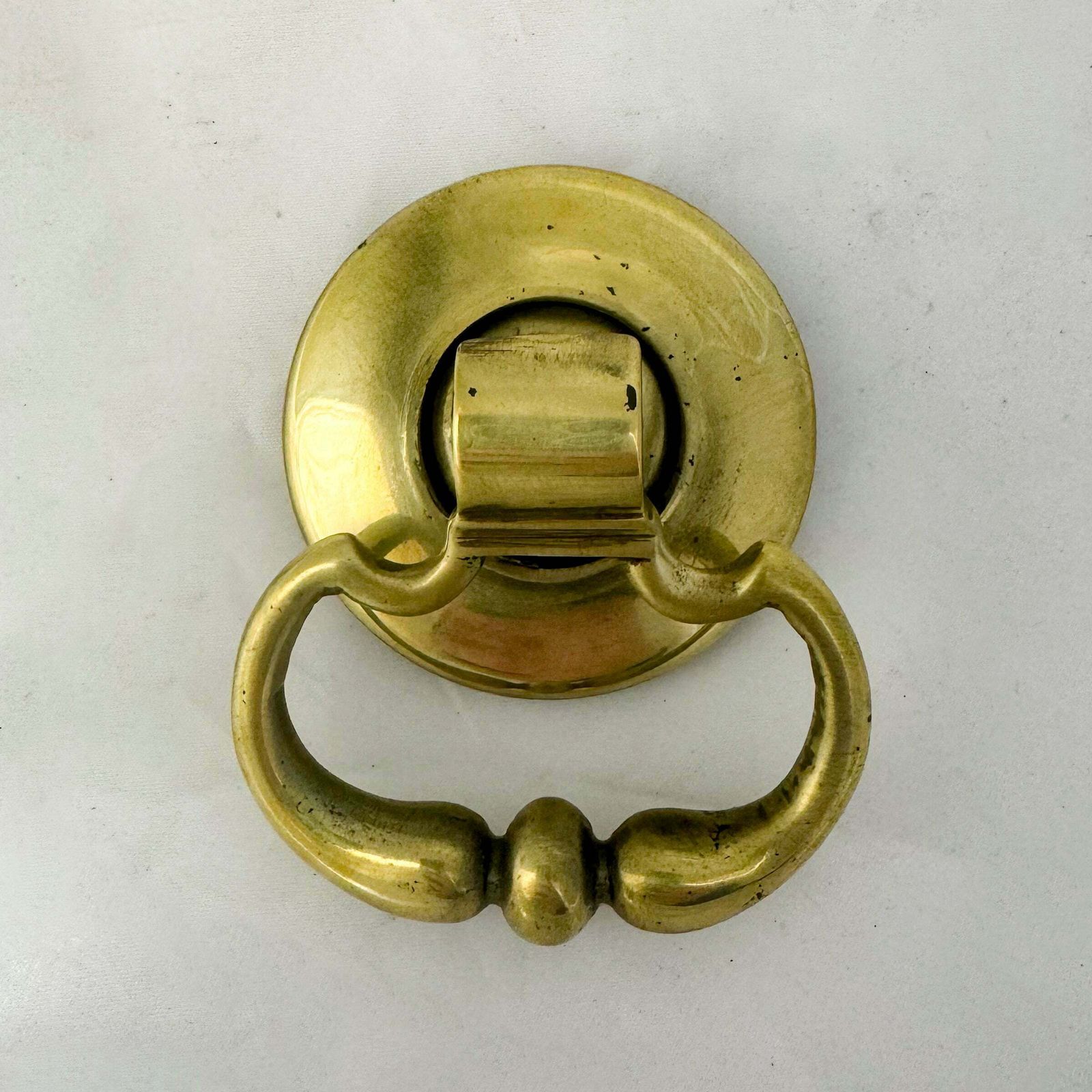 Antique Brass Rim Lock With Dutch Drop Handles And Key photo 350.0