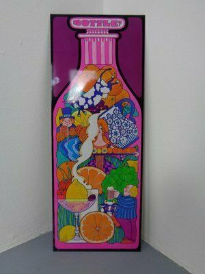 Psychedelic Jrm Tinprint Metal Picture By Ivan Ripley, 1960s photo furniture