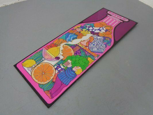 Psychedelic Jrm Tinprint Metal Picture By Ivan Ripley, 1960s photo vintage