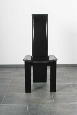Furniture High Back Saddle Leather Chair By Pietro Costantini, Set Of 6 photo