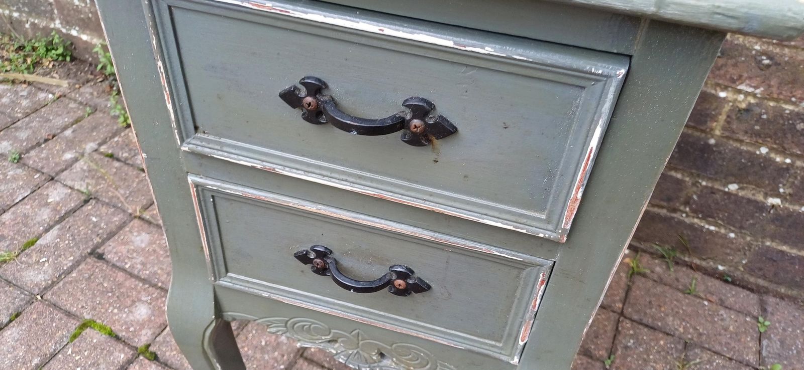 Quirky Painted Shabby Chic Bedside Cupboard With Jungle Wildlife Snake Tiger Monkey Decoupage photo buy