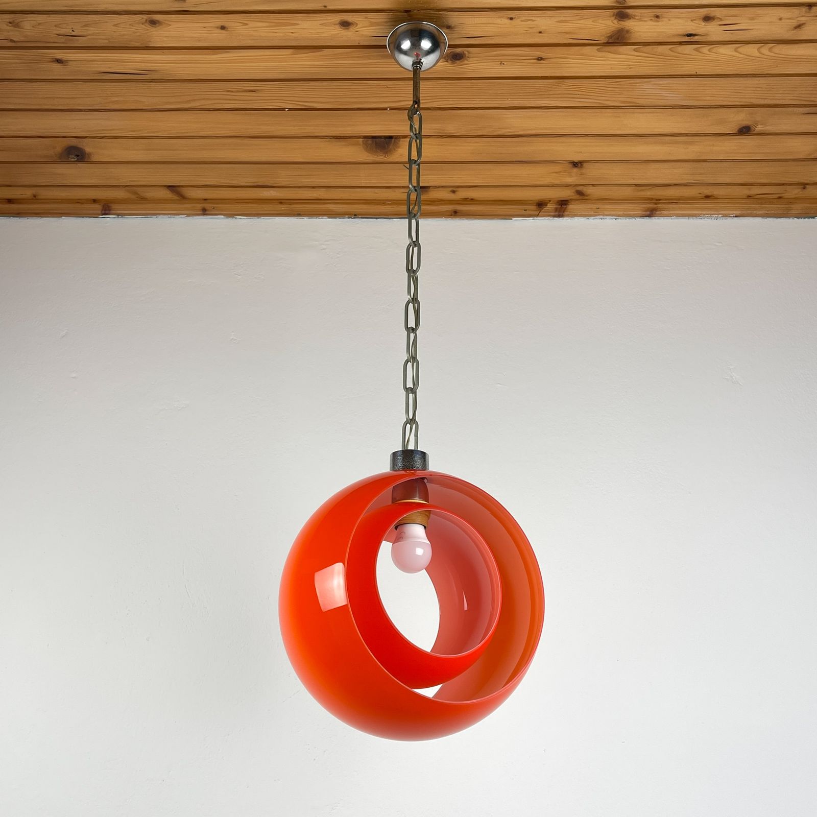 Carlo Nason Murano Pendant Lamp Eclisse, Italy 1960s photo buy