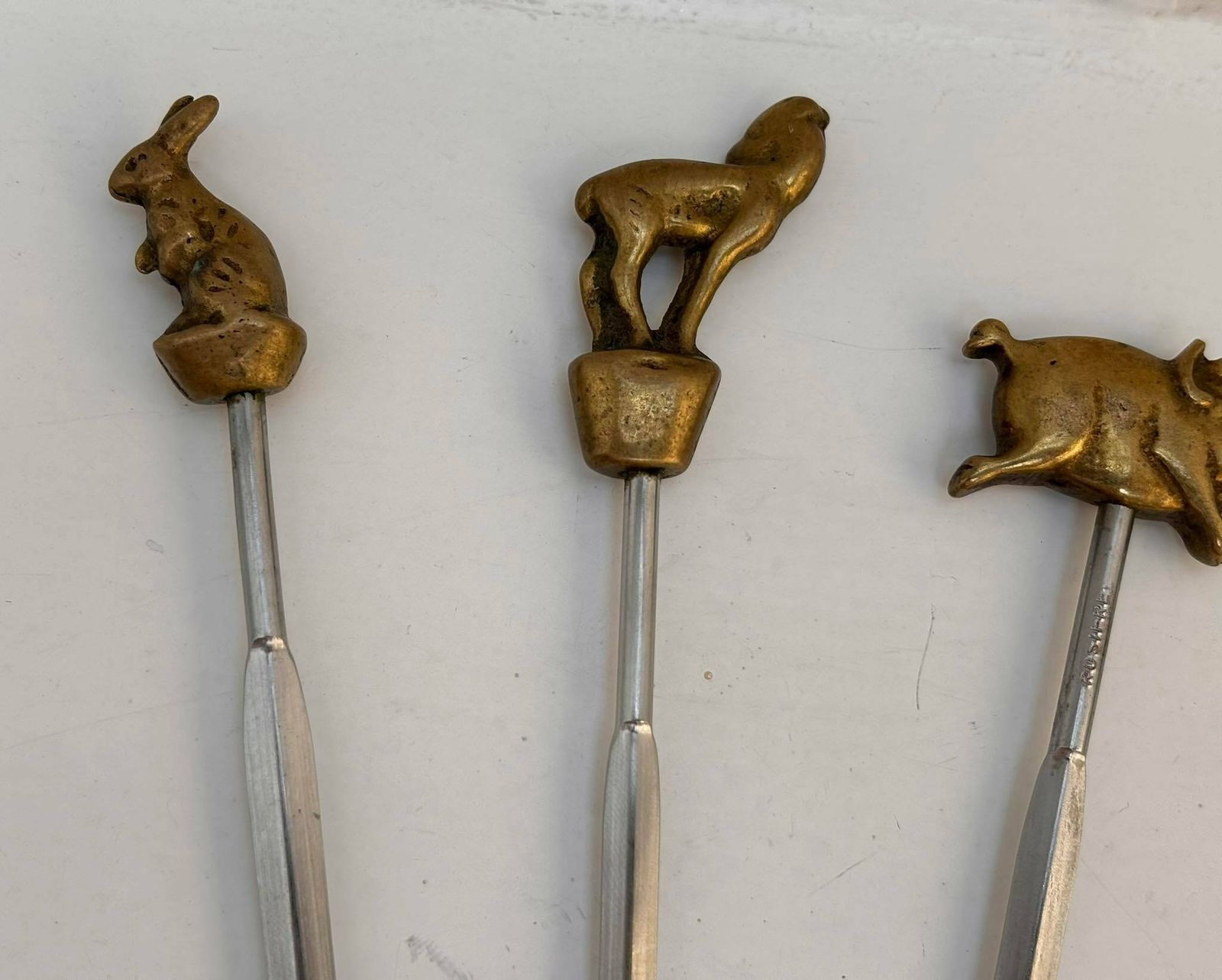 Barbecue Skewers Animals Grilled Meat Fruits Scampi/ Seafood Metal Marshmellow Vintage Handmade Grill Accessories Bbq Skewer Set Gift photo buy