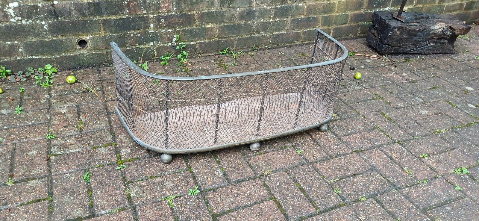Vintage Iron And Brass Decorative Meah Feature Fender Fire Guard Fire Screen Fireplace