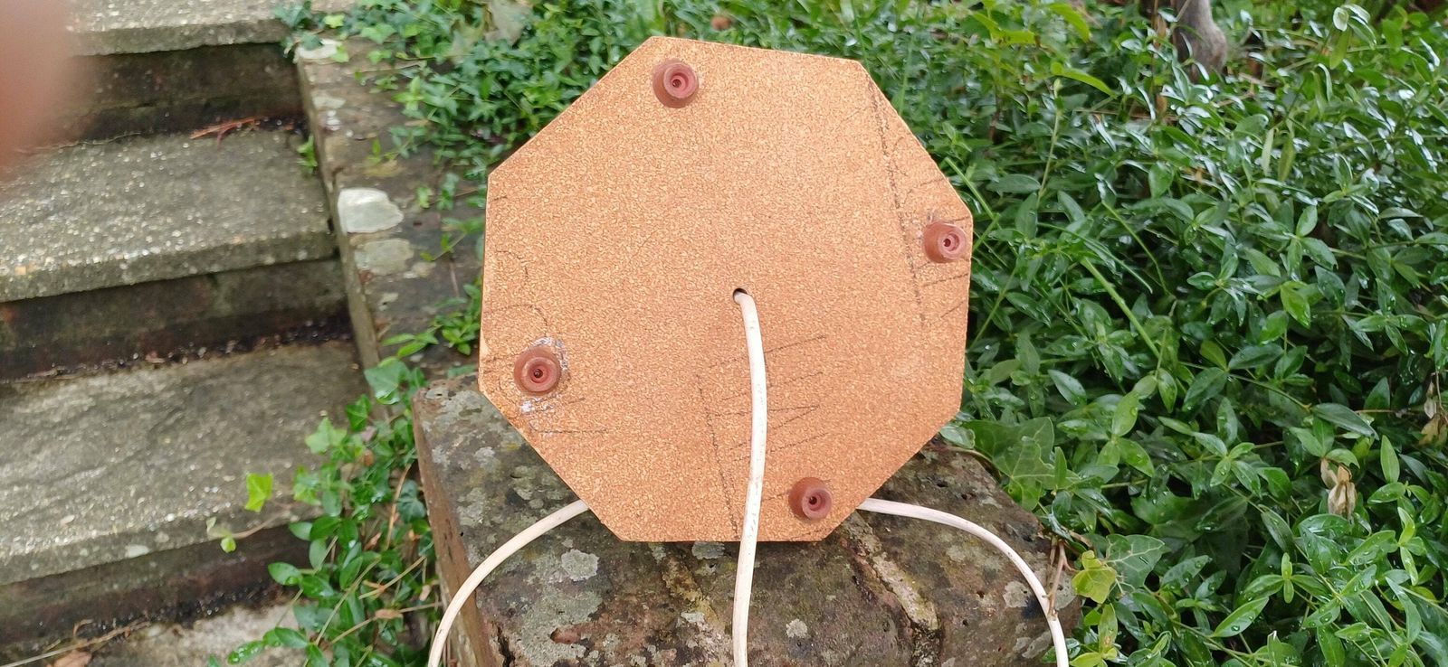 Superb Art Deco Table Lamp Of High Quality Different Blocks Of Wood Tetradecagon Diamond. photo vinterior