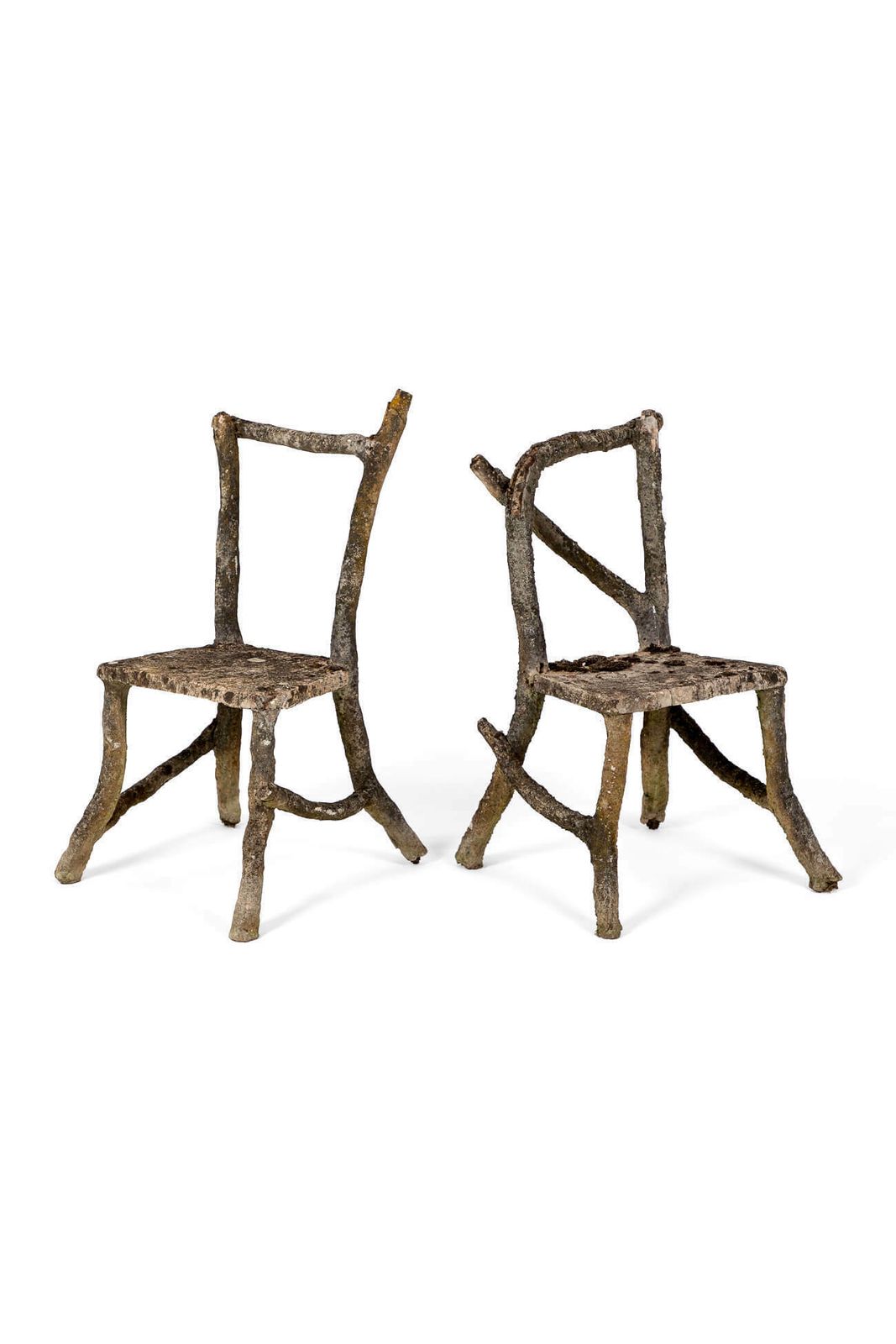 Faux Bois Chairs, 1930s, Vintage