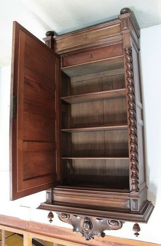 Wardrobe 1 Door Ice Oak Louis XIII Style photo vinterior