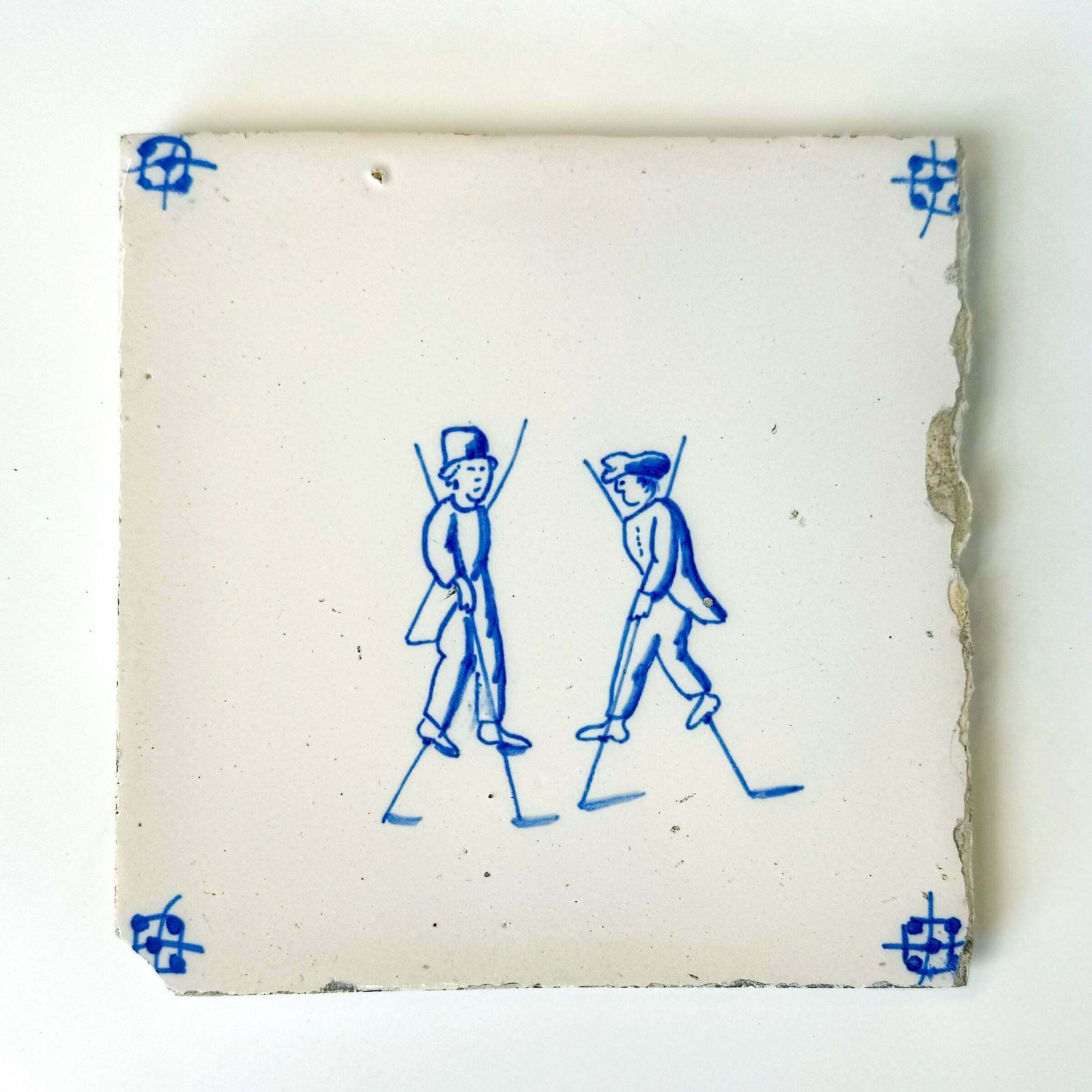 Set Of 6 Antique 18th Century Dutch Delft Tiles photo Home Fixtures