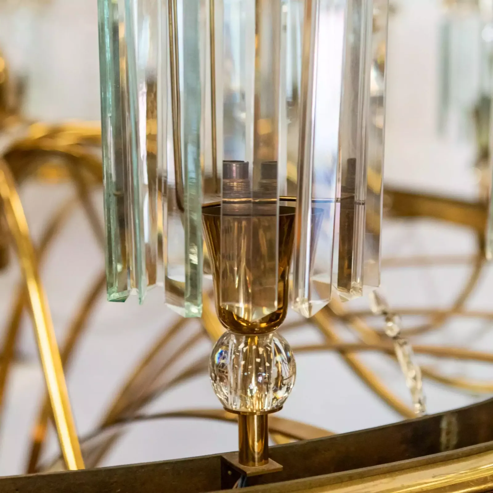 Giant Reclaimed Brass & Crystal Chandelier | >4m Tall photo vinterior