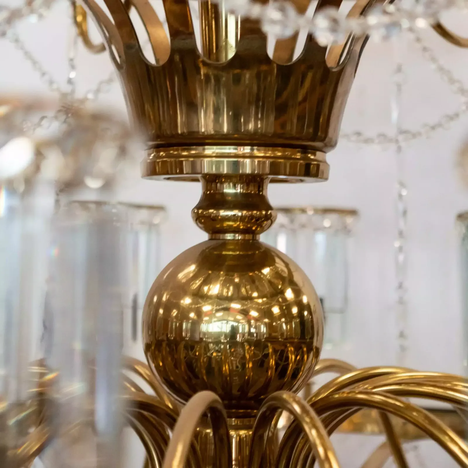 Lighting Giant Reclaimed Brass & Crystal Chandelier | >4m Tall photo