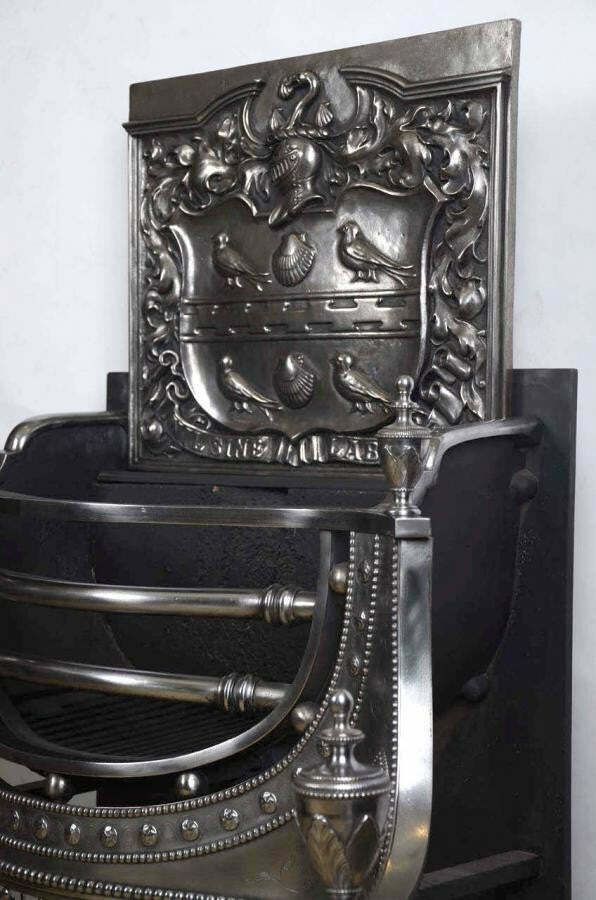 Antique Grand Georgian Style Steel Fire Grates | Pair Available photo Home Fixtures