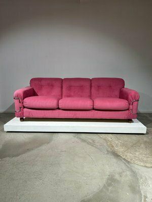 Pink Corduroy Sofa Attributed To Piazzesi, 1970s photo 5645.0