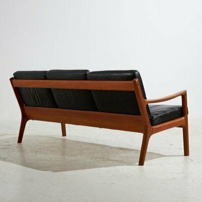 Senator Leather Sofa Set By Ole Wanscher For France & Søn, 1960s, Set Of 3 photo for sale