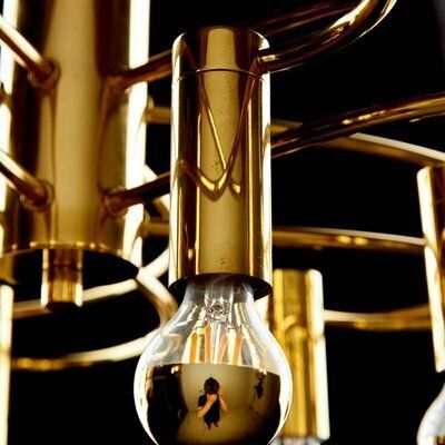 Brass Chandelier By Hans Wilfried Hegger For Cosack, 1970s photo Lighting