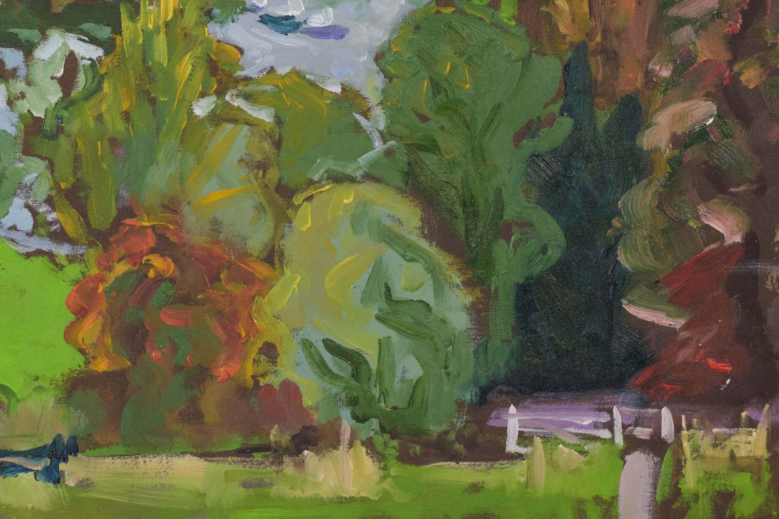 Richmond Terrace In Autumn   En Plein Air Painting photo Art