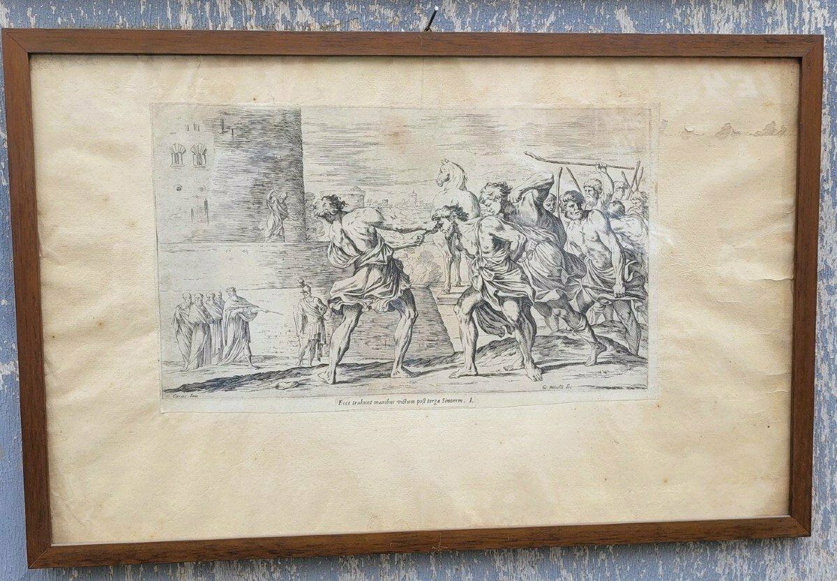 Aeneid After Mitelli And Caracci, Framed Engravings, 18th Century photo Art