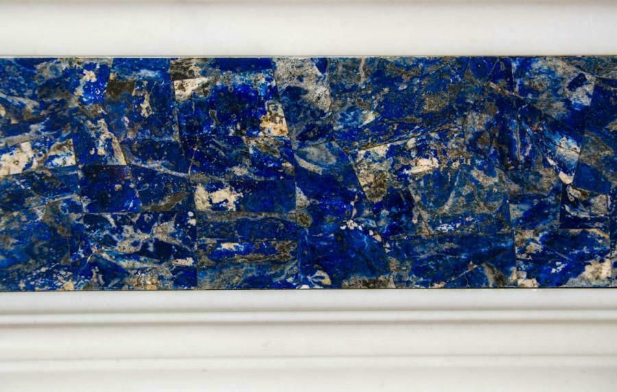 Monumental Antique Lapis Lazuli Marble Fireplace Surround photo Home Fixtures