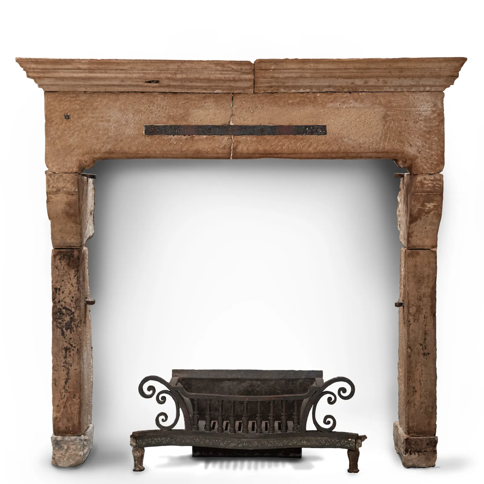 Impressive Antique 18th Century English Stone Chimneypiece