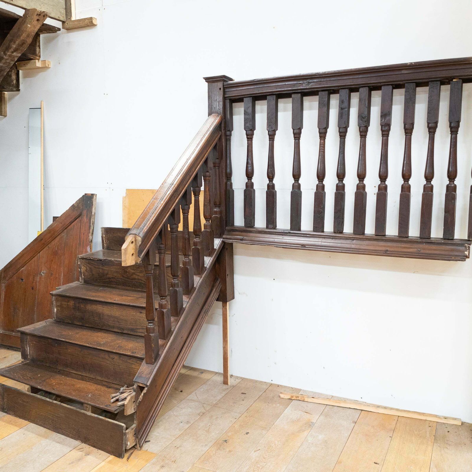 Antique Queen Anne 18th Century Oak Staircase photo Home Decor