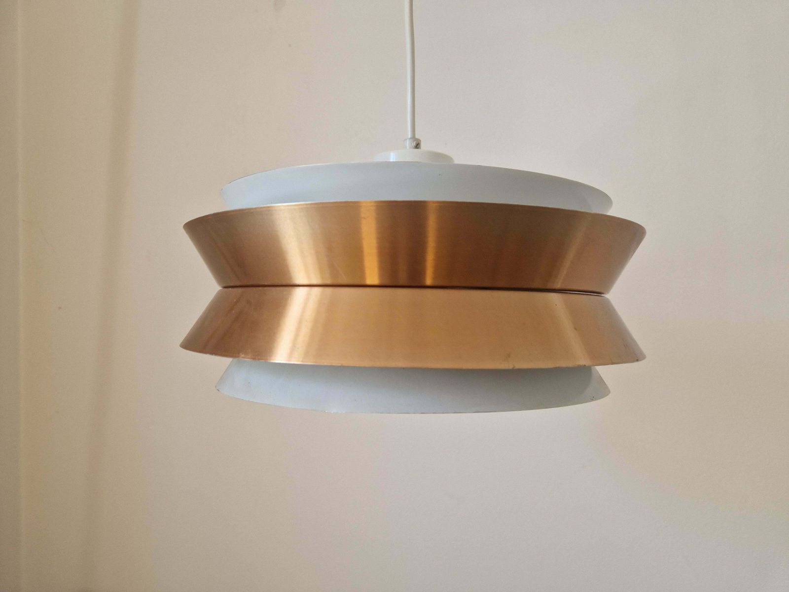 Midcentury Pendant In Style Of Jo Hammerborg, Denmark, 1970s photo Lighting