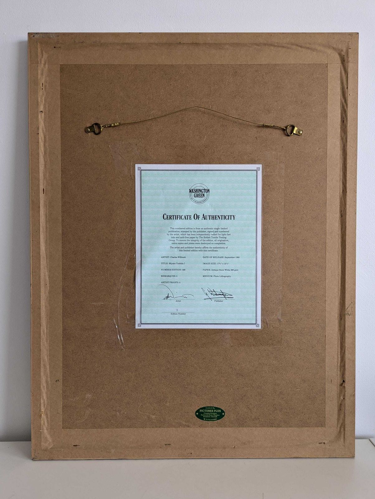 photo furniture Charles Willmott, Miyako Yoshida I, Signed Limited Edition Print, Framed, C.O.A.